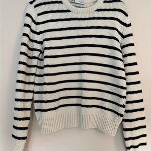 Zara Striped Black and White Sweater